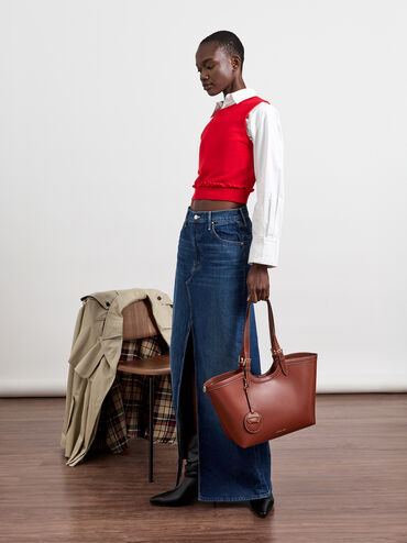 XL Enola Tote Bag, Brick, hi-res