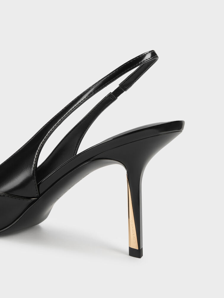 Taylen Slingback Pumps, Black Boxed, hi-res