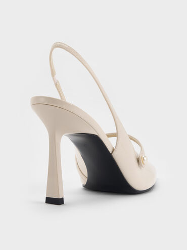 Helena Pearl Pointed Slingback Pumps, Chalk, hi-res