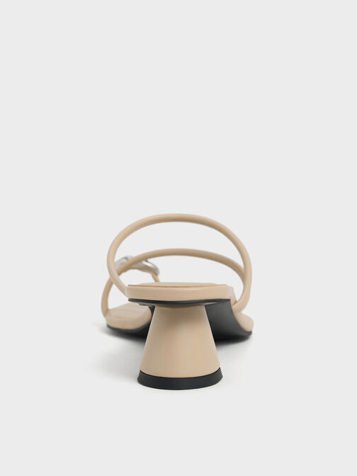 Toe-Ring Strappy Heels, Taupe, hi-res