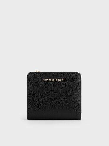 Keely Top Zip Small Wallet, Black, hi-res