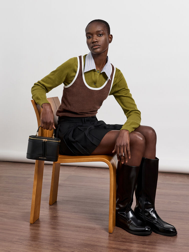 Enola Top Handle Vanity Bag, Black, hi-res