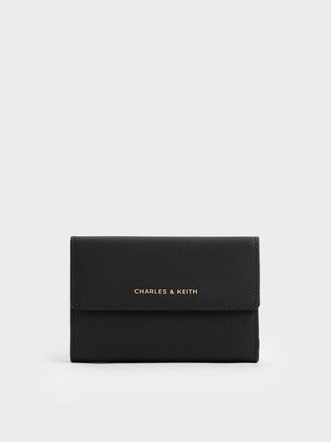 Tricha Turn-Lock Wallet, Black, hi-res