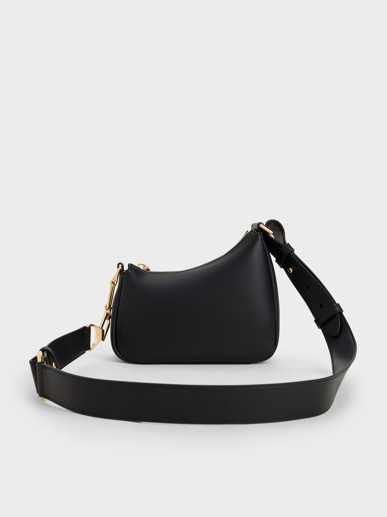 Mini Agatha Chain-Strap Shoulder Bag, Black, hi-res