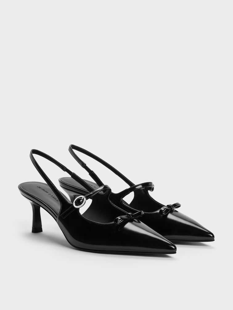 حذاء كعب عالي سونالي بسير خلفي وفيونكة, صندوق أسود, hi-res