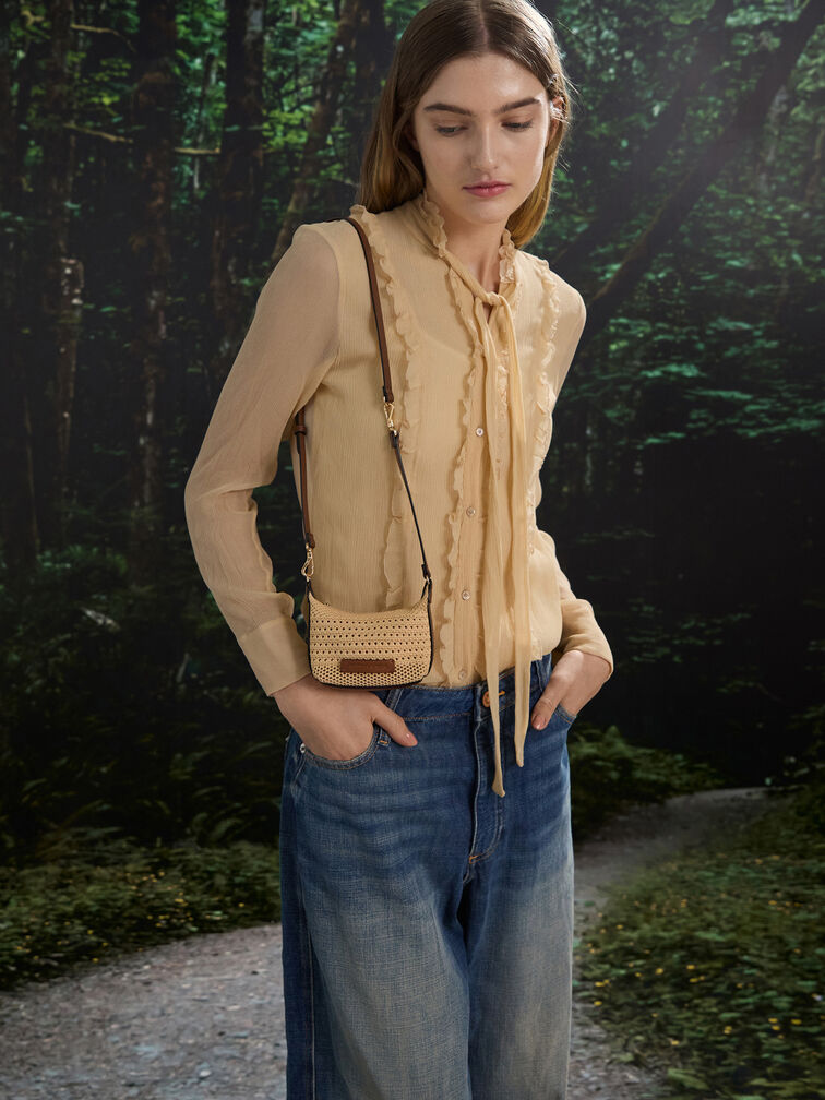 Micro Ida Knitted Bag, Beige, hi-res