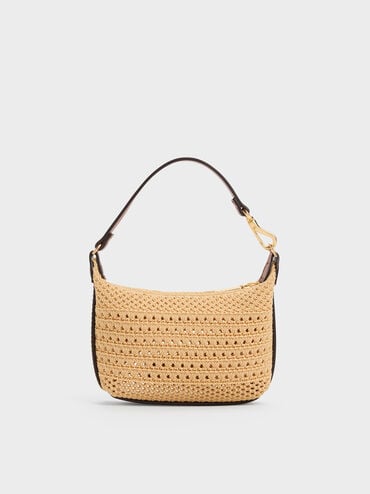 Micro Ida Knitted Bag, Beige, hi-res