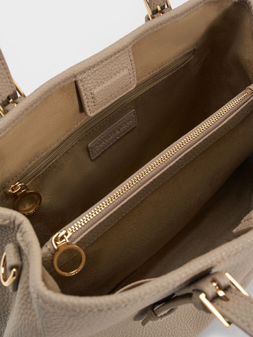 Baral Bead-Charm Tote Bag, Taupe, hi-res