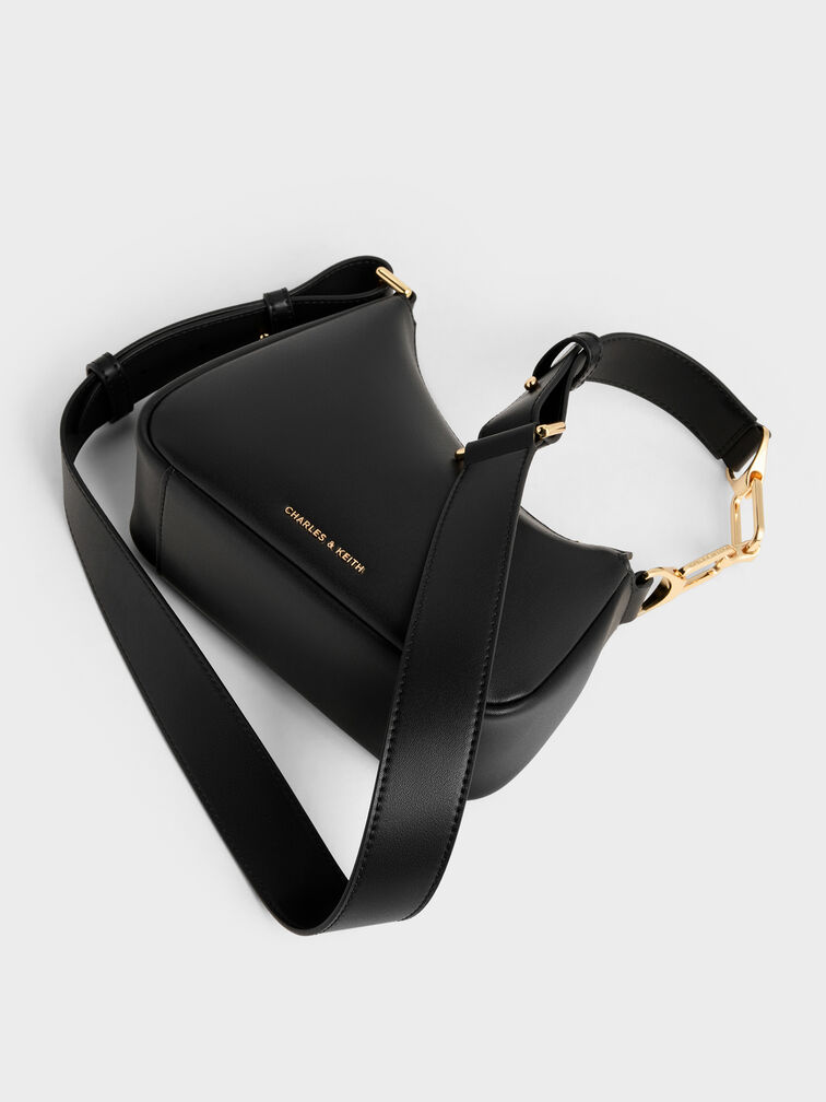 Mini Agatha Chain-Strap Shoulder Bag, Black, hi-res