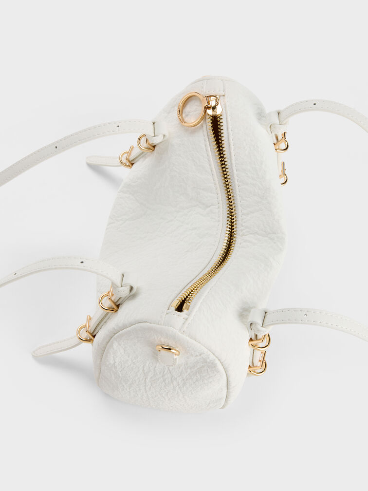 Mini Levy Nylon Shoulder Bag, White, hi-res