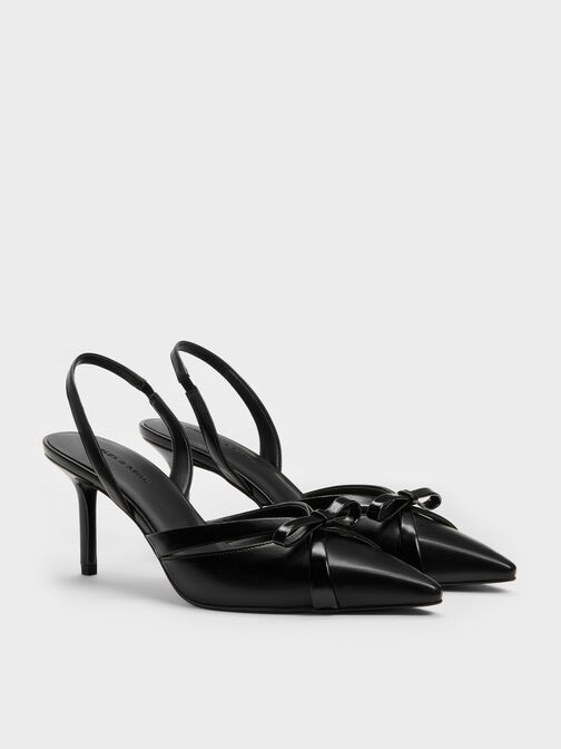 Kaleen Slingback Stilettos, Black, hi-res
