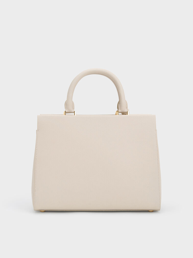 Mirabelle Structured Top Handle bag, Ivory, hi-res