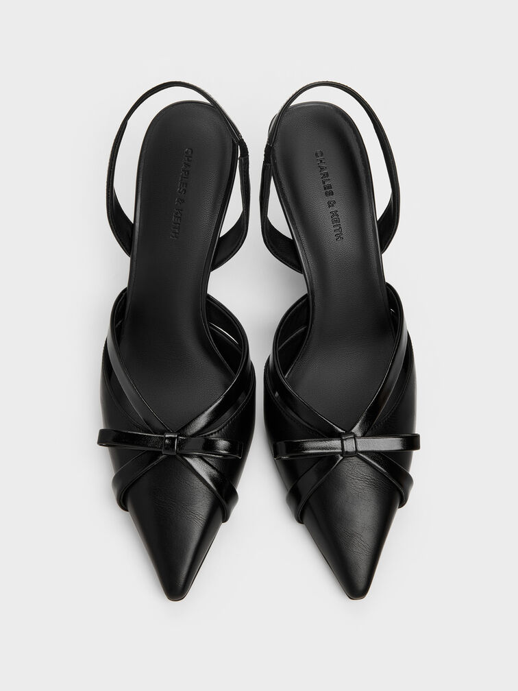 Kaleen Slingback Stilettos, Black, hi-res