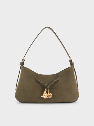 Mila Shoulder Bag, Deep Olive, hi-res
